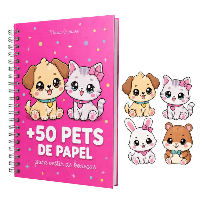 50 paper pets with accessories