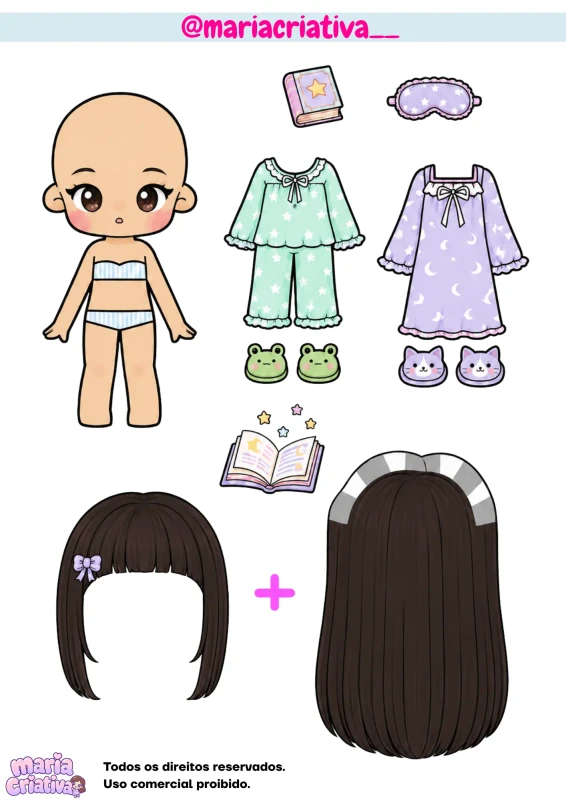 Ballerina paper doll from the collection