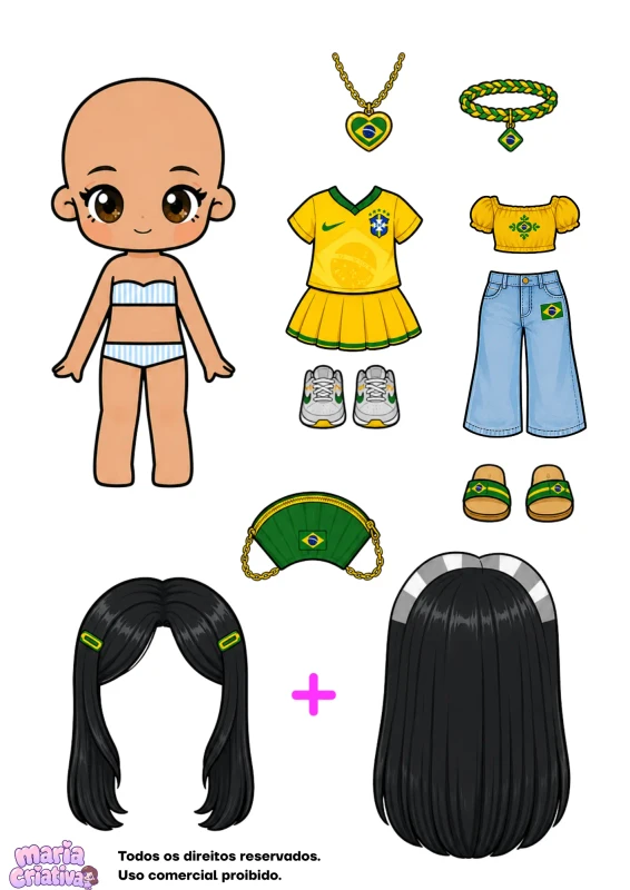 Creative Mary paper dolls ready to print
